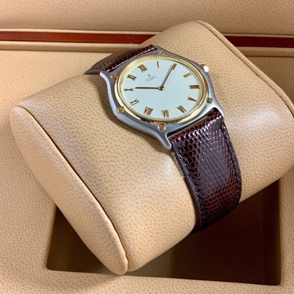 Ebel 1911 35mm Quartz, Ivory Dial - Yellow Gold & Steel on Strap - Picture 5 of 6